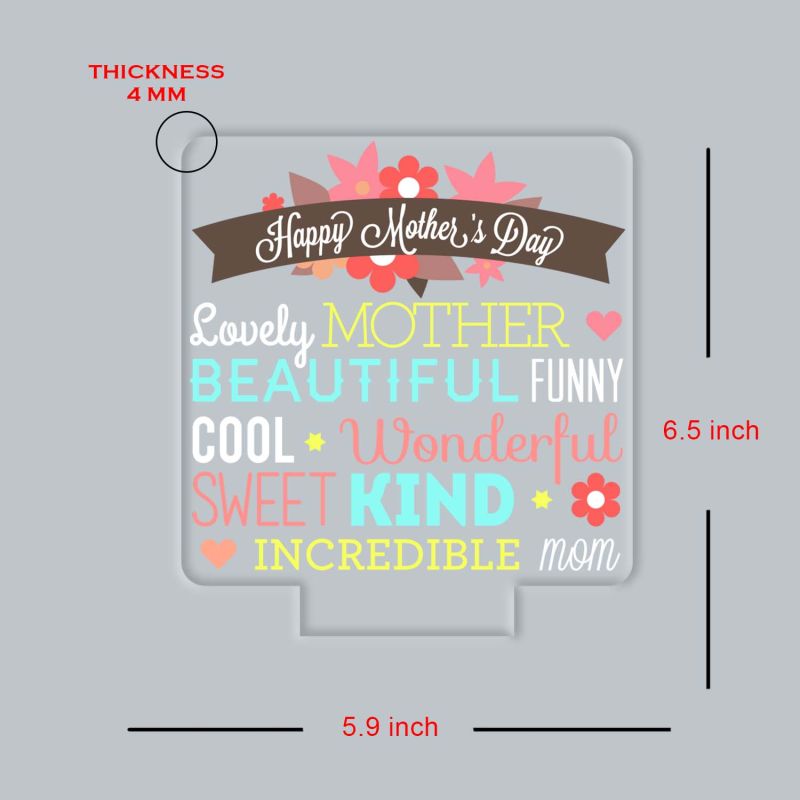 Heartfelt Inspirational Lamp for Mom – Warm White LED USB Light